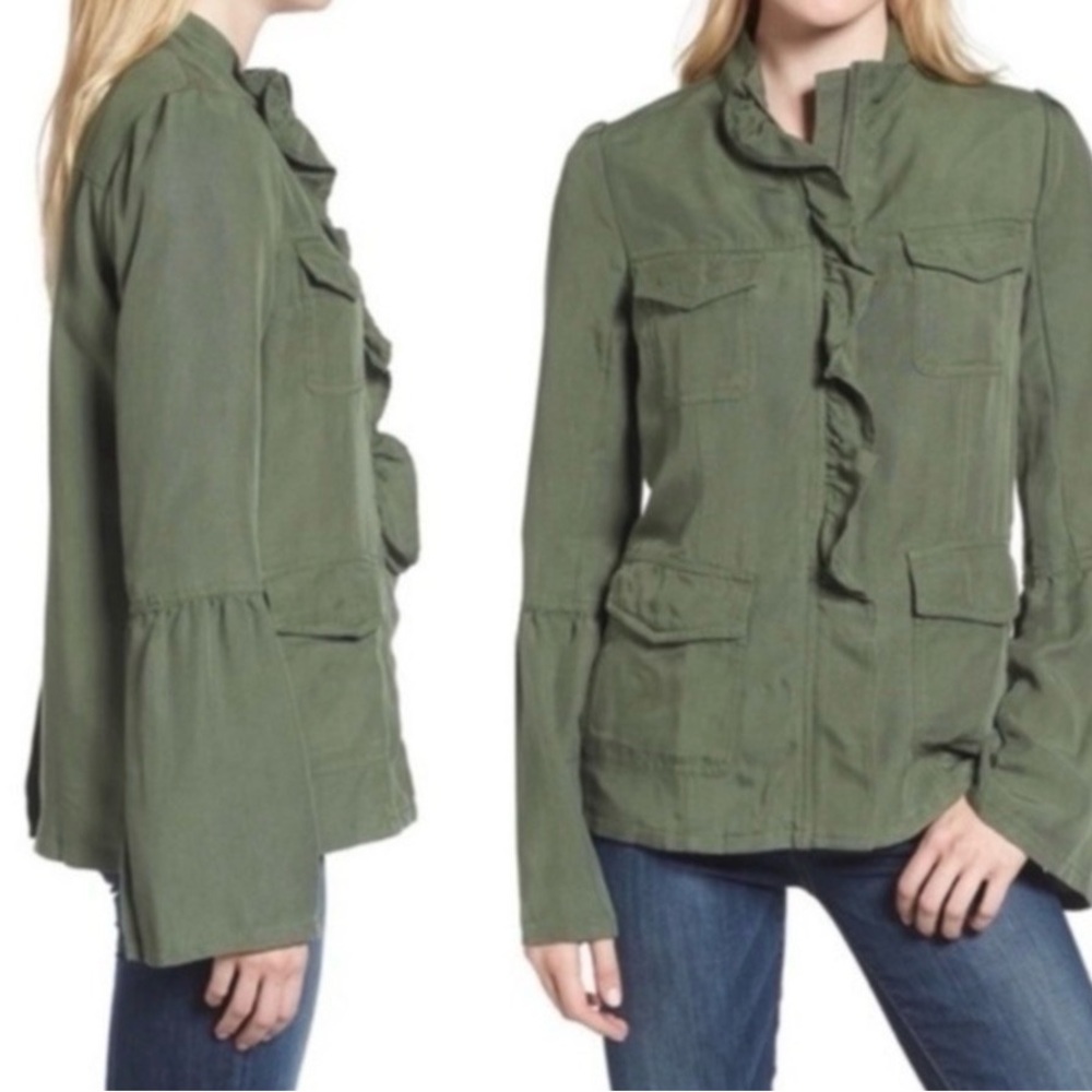 Hinge Seattle woman’s green utility jacket size M